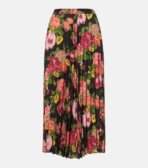 Pleated midi skirt