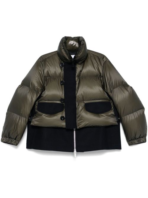 Layered puffer jacket - Green