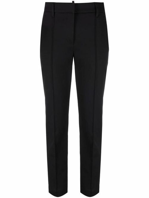 Cropped slim-cut trousers