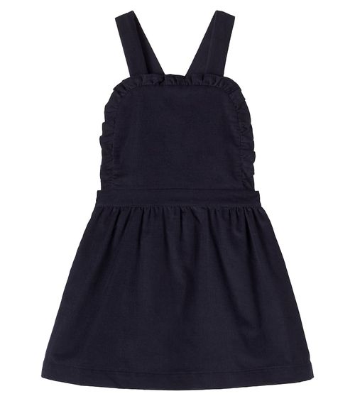 Alexa ruched cotton corduroy dress