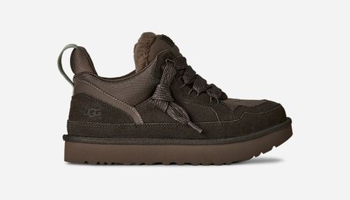 ® Men's Lowmel Suede/Textile/Recycled Materials Shoes in Dense Smoke/Artichoke