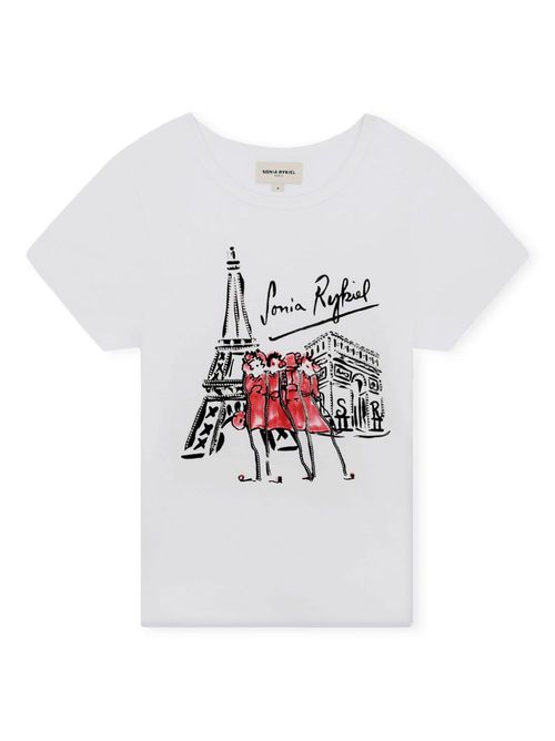 Graphic-print organic-cotton T-shirt - White