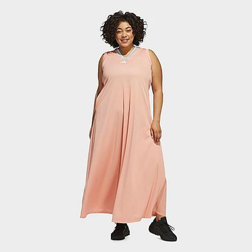 Women's Tiro Cut 3-Stripes Soft Mesh Long Dress (Plus