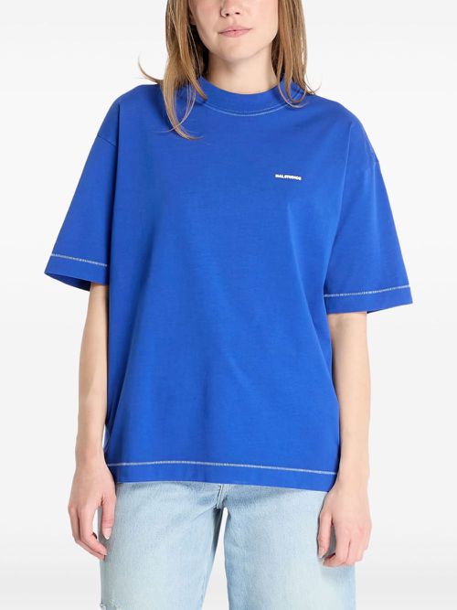 Contrast-stitched T-shirt - Blue