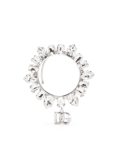 Crystal-embellished ear cuff - Silver