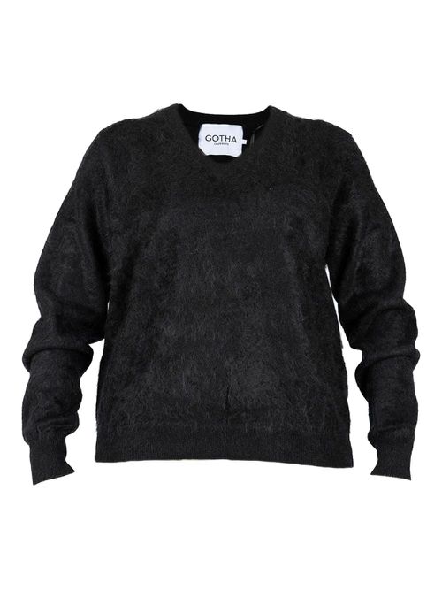 Brushed-finish sweater - Black