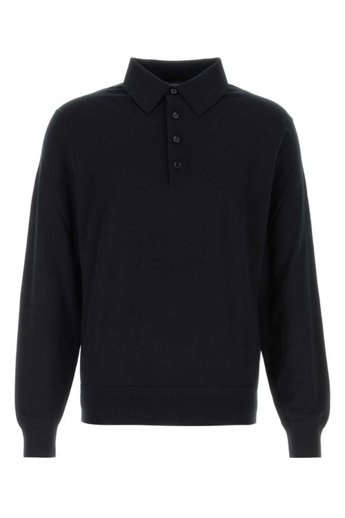 Black Solid Shirt Collar Polo
