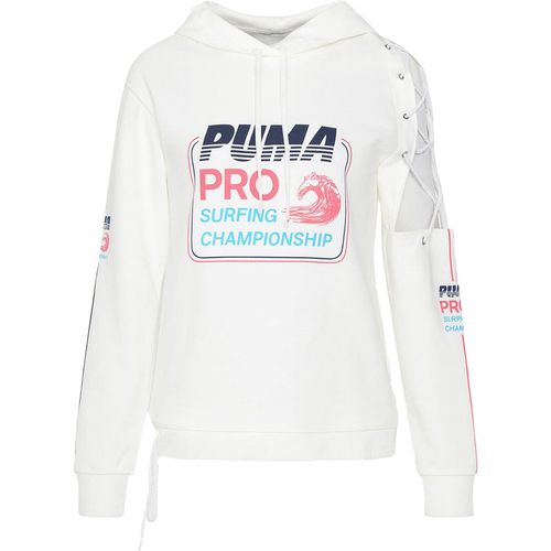 Puma x Rihanna Fenty Side Womens White Hoodie Cotton - Sma