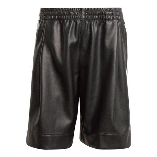 Faux Leather Adicolor 3-Stripes Shorts Asia Sizing 'Black'