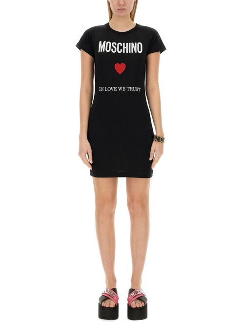 Fitted Mini Dress With Heart Graphic