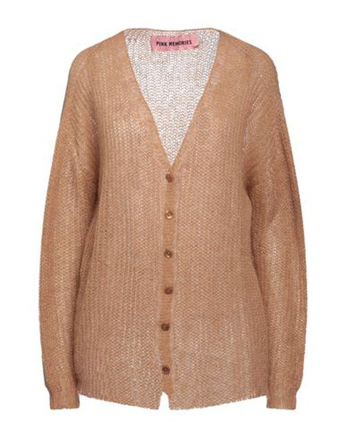 Pink Memories Woman Cardigan Camel Size 4 Acrylic, Mohair wool, Polyamide, Wool