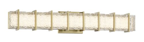 Soft Brass LED Bath Vanity Light from the Sevryn Collection