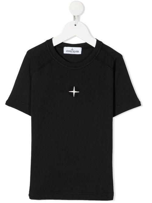 Logo-print short-sleeved T-shirt - Black