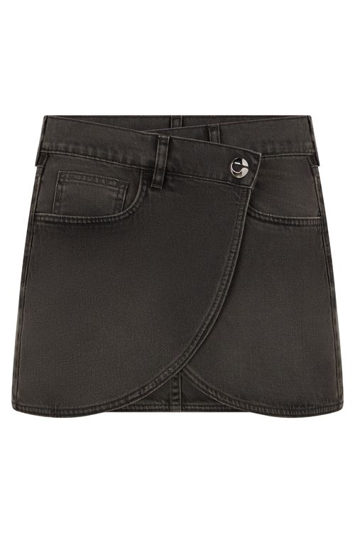 Trendy Mini Wrap Skirt