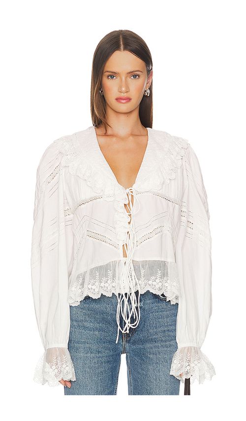 Scarlett Poppies Rosalia Top in White. XS. Also in L