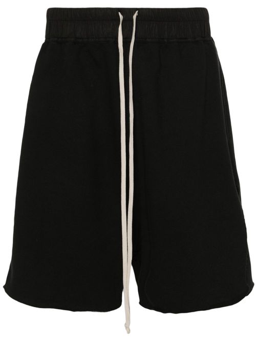 Trucker drop-crotch track shorts - Black
