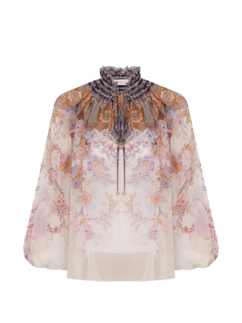 Luna Billow Blouse — Cream