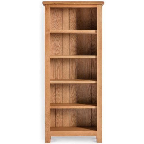 Surrey Oak Slim Narrow Bookcase | Rustic Waxed Oak | Roseland