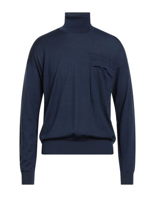Man Turtleneck Blue Size 38 Wool