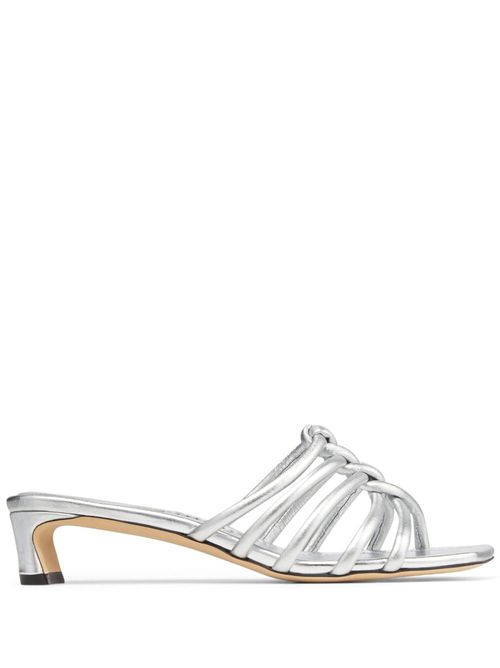 Carmel 35mm metallic leather mules - Silver