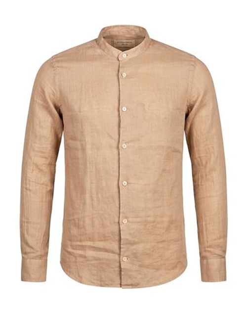 Man Shirt Light brown Size 15 Linen