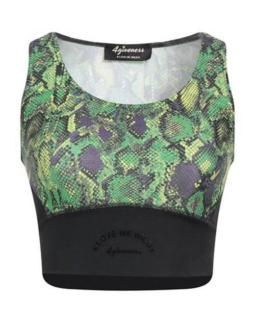 Woman Top Green Size L Polyester, Elastane
