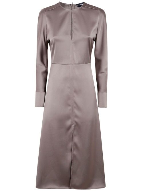 Satin midi dress - Neutrals