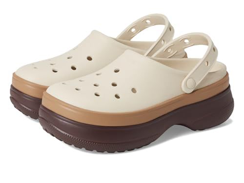 Crocs Unisex Classic Stacked Clogs Platform Platform Mocha Men