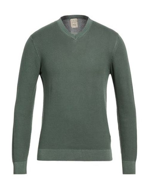 Man Sweater Military green Size 36 Cotton