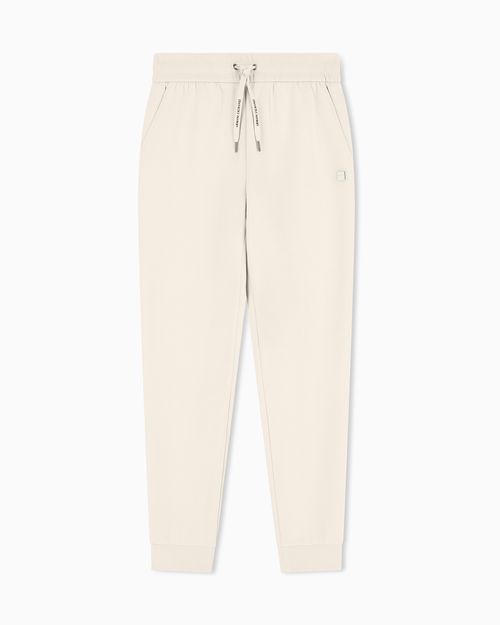 Sports trousers in bi-material stretch cotton
