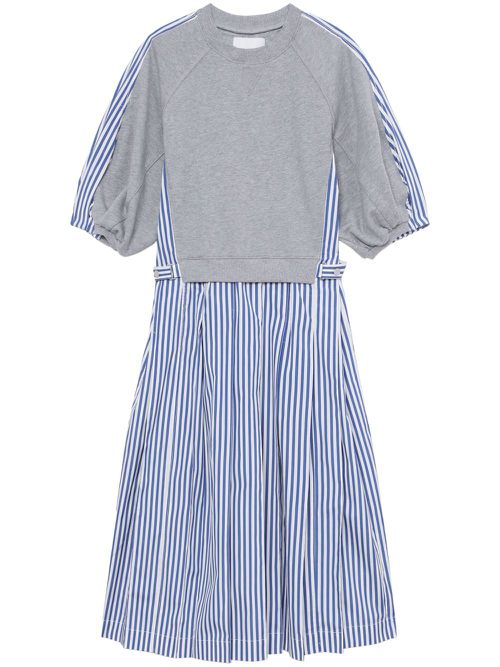 Sweatshirt combo dress - Grey