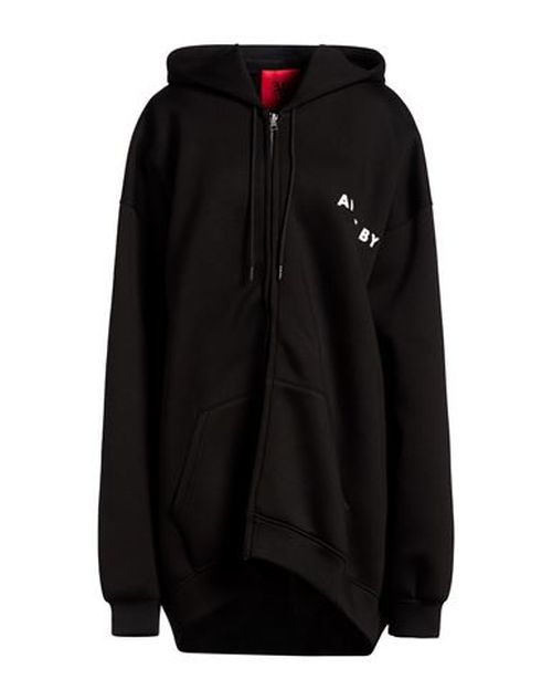 Woman Sweatshirt Black Size M Viscose, Elastane