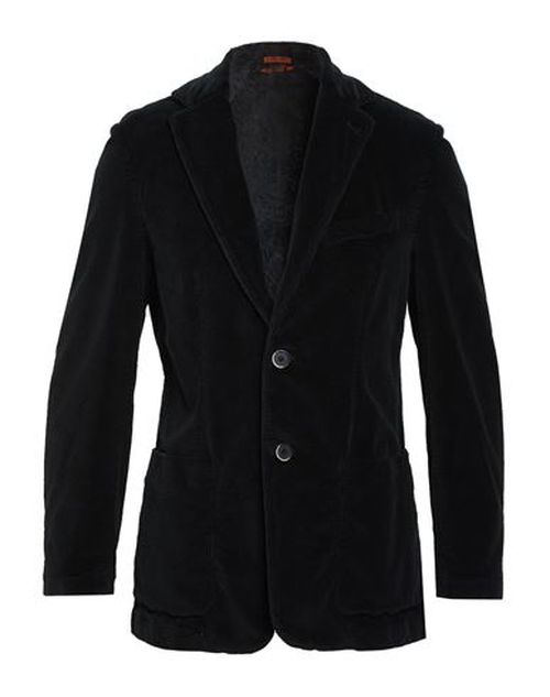 Man Blazer Black Size 38 Cotton, Rayon, Elastane