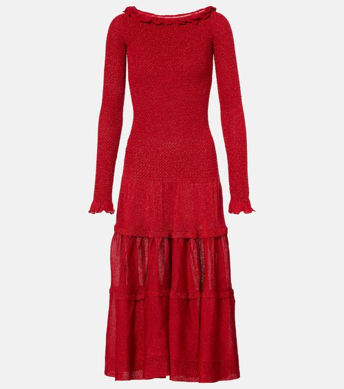 Polly off-shoulder jersey maxi dress