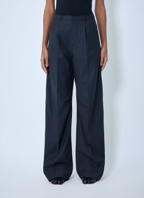 Wide-leg Tailored Pants - Woman Pants Black Fr