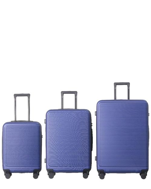 3Pc Hardshell Lightweight Luggage Set With Spinner Wheels & Tsa Lock
