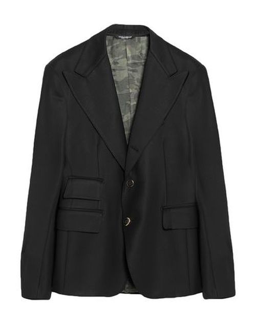 Man Blazer Black Size 38 Virgin Wool, Copper, Glass, Polyester