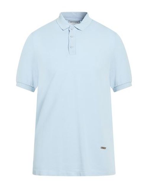Man Polo shirt Sky blue Size M Cotton