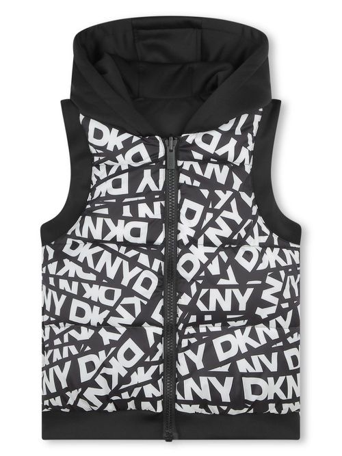Logo-print reversible gilet - Black