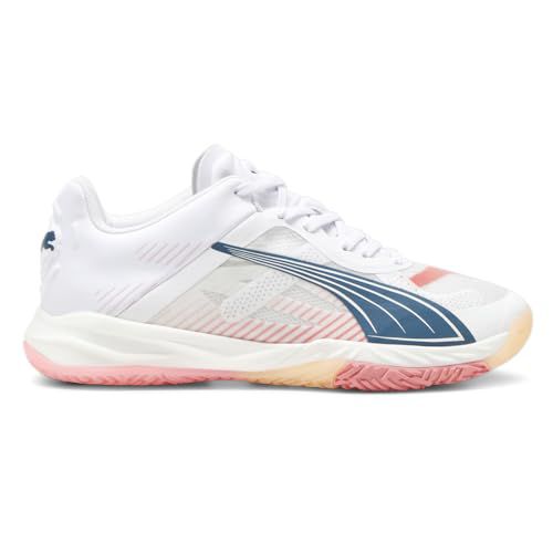 Puma Womens Accelerate Nitro Sqd Racquet Sports Lacrosse, Pickleball, Volleyball Sneakers Shoes - White