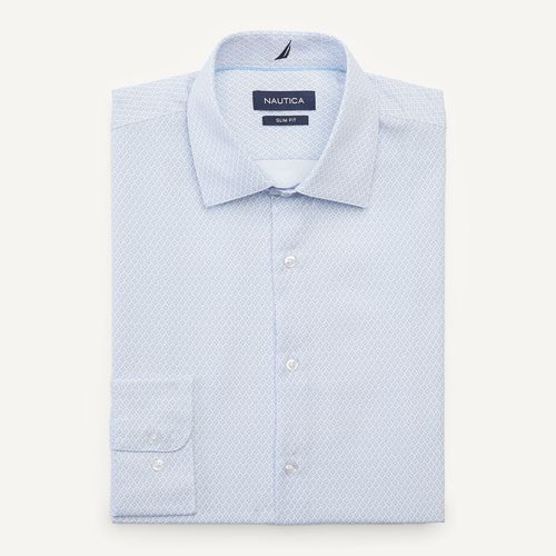 Mens Slim Fit Wrinkle-Resistant Dress Shirt