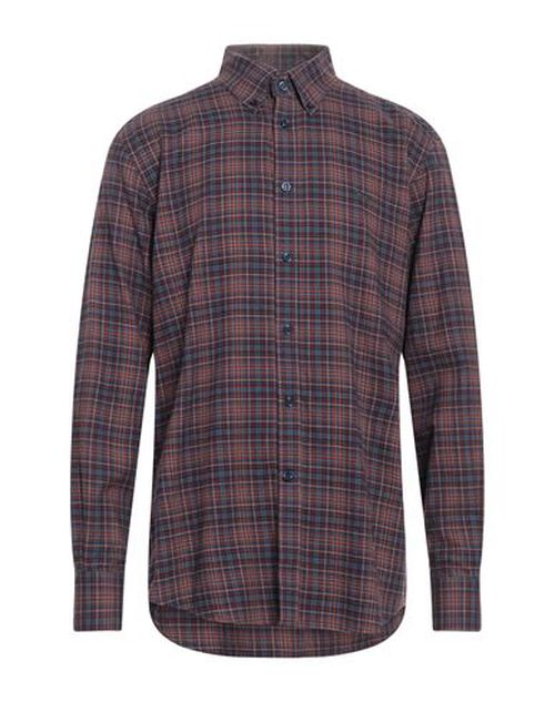 Man Shirt Burgundy Size L Cotton