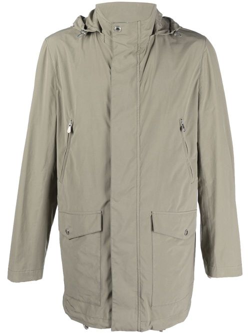 Hooded waterproof jacket - Green
