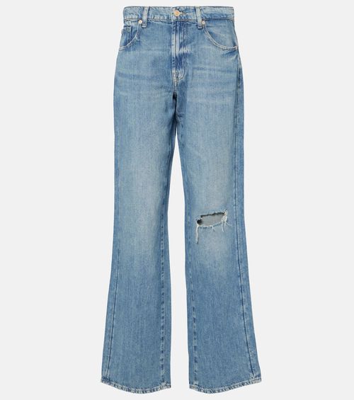 Tess distressed wide-leg jeans