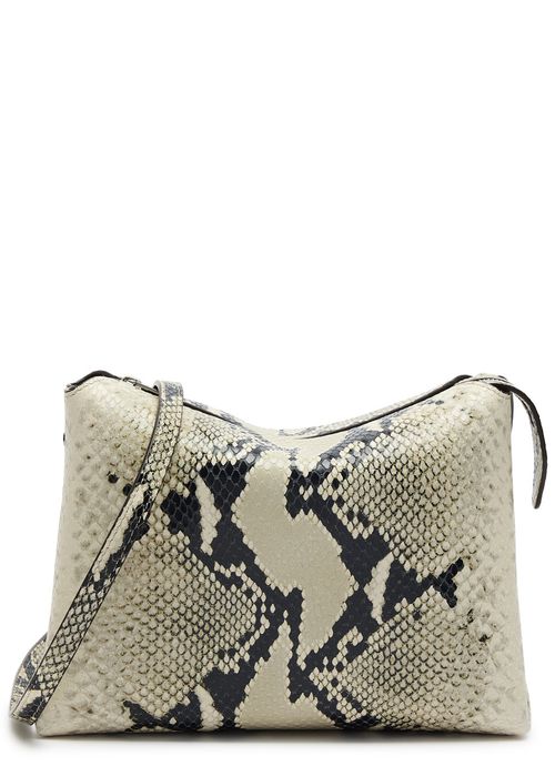 Lina Python-effect Leather Cross-body bag
