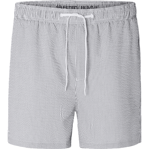 Selected Seersucker Swim Short