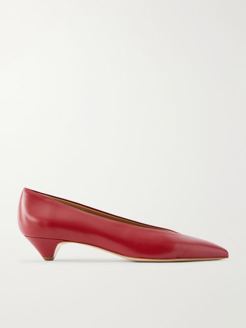 The Trap Leather Pumps - Red