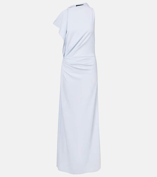 Devyn crêpe draped maxi dress