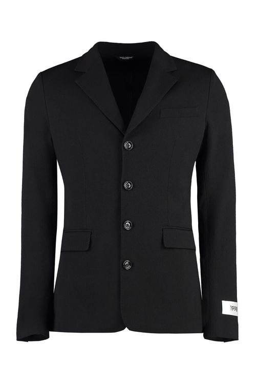 Cotton Blend Single-breast Jacket