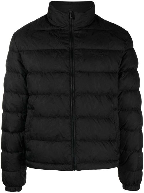 Barocco-print padded jacket - Black